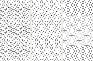 Seamless pattern with lines and geometric shapes. Vector graphic design for textiles and packaging