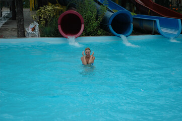 child in swimming pool