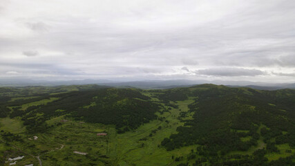 Aerial, Road, Mountain range, Ocean, Storm, Russia, Zarubino