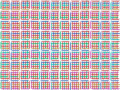 Square Holiday Ribbons Patchwork Plaid Stitch White Background Illustration