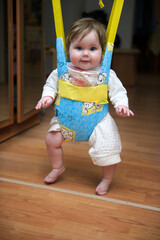 little girl on swing