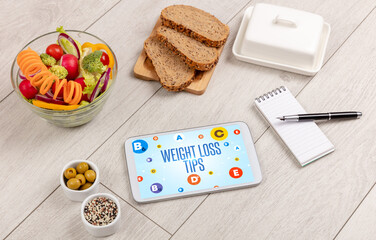 Healthy Tablet Pc compostion concept