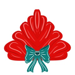 red Christmas tree on a white background