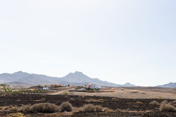 Canary island Fuerteventura desert land