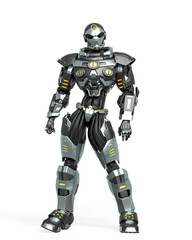 space knight is standing up