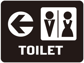 A sign indicating the toilet. WC. Restroom. Bathroom