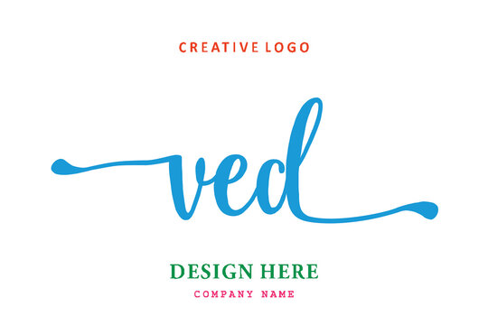 VED lettering logo is simple, easy to understand and authoritative