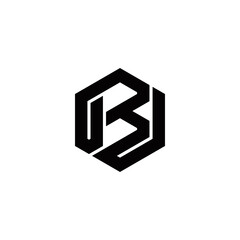 b initial logo design vector template