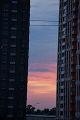 Sunset in the city