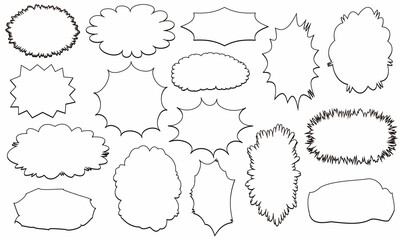 フキダシの素材（枠付き白）