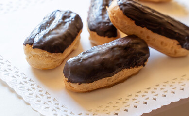 custard cake on the table