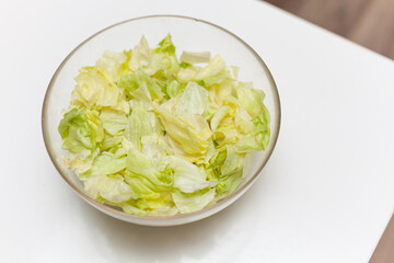 close-up of vegetable salad in the kitchen in bowl