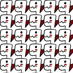 seamless pattern of ctue cartoon background