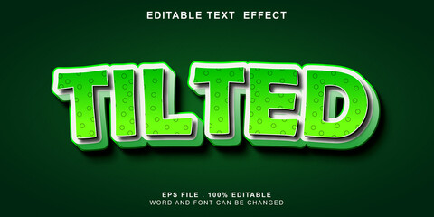 text effect editable tilted