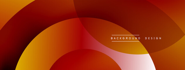 Abstract overlapping lines and circles geometric background with gradient colors