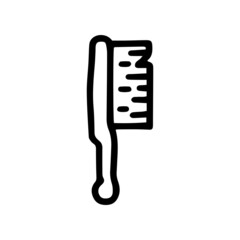 bee brush line vector doodle simple icon