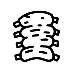 raw ribs line vector doodle simple icon
