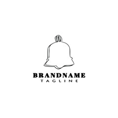 bell cartoon logo icon design template black isolated illustration