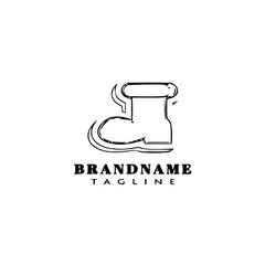 boot logo icon design template vector illustration