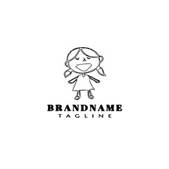 choir logo cartoon icon design simple black isolated vector illustration