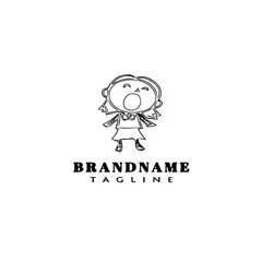 choir logo cartoon icon design template black simple vector illustration