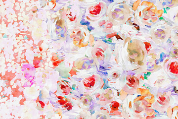 Beautiful watercolor flower bouquet illustration