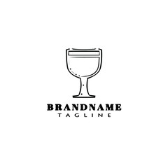 glasses logo cartoon cute icon isolated vector illustration
