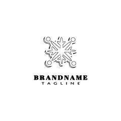 ice logo icon design template black isolated vector illustration