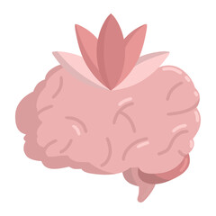 meditation for mental health color illustration