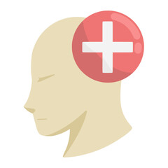 patient for mental health color illustration