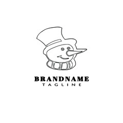 snowman logo icon design vector illustration