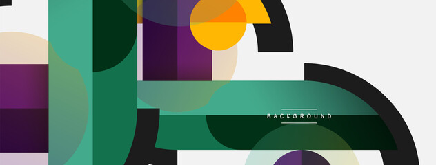 Round geometric shapes lines and circles. Vector template for wallpaper banner background or landing page