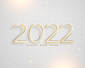 Obraz na płótnie Canvas clean minimal style 2022 happy new year background