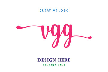 Fototapeta na wymiar VGG lettering logo is simple, easy to understand and authoritative
