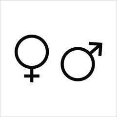 Male and female symbol set . icon vector illustration on white background