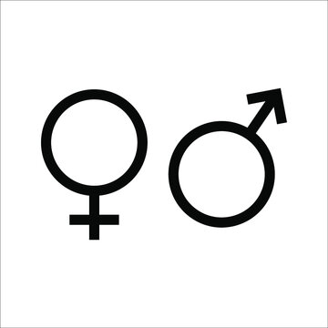 Male and female symbol set . icon vector illustration on white background
