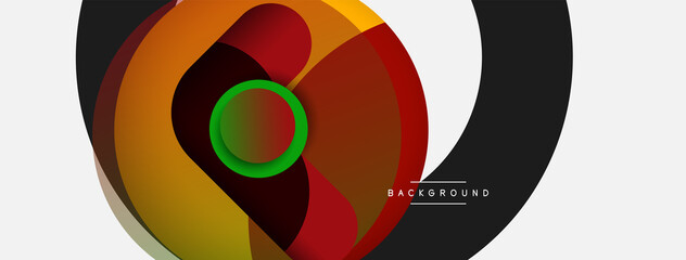 Creative geometric wallpaper. Minimal abstract background. Circles composition vector illustration for wallpaper banner background or landing page