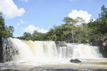 Fototapeta premium natural waterfall in the valley