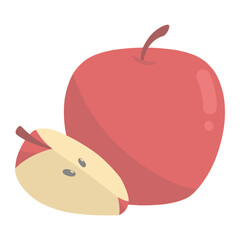 apple fruit for thanksgiving color illustration