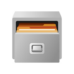Files folder. My documents sign. Cupboard drawer. Desktop icons pack. Computer directory shortcut. Linux inspired theme. UI customization element. Vector illustration.