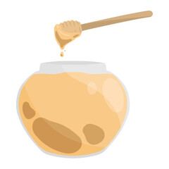 honey for thanksgiving color illustration