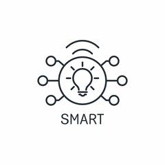 Fototapeta premium Smart electronic equipment. Progressive technologies. Personal assistant. Vector linear icon isolated on white background.