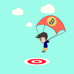 bank, banking, currency, delivery, drop, electronic, falling, freight, gold, internet, mining, money, order, package, shipping, trade, transportation, virtual, coin, golden, market, air, business, gif