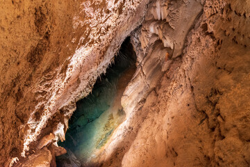 Fototapeta premium Bermuda's Hidden Gems: Embark on a journey into the mesmerizing depths of Crystal and Fantasy Caves, where nature unveils its underground wonders. 