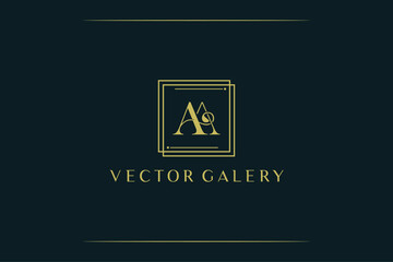 Letter Aa Logo. Initial Letter Design Vector Luxury Colors