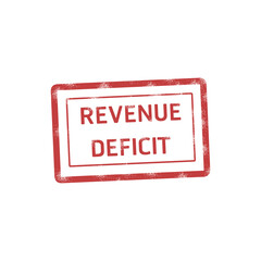 Grunge rubber stamp with text Revenue Deficit,illustration