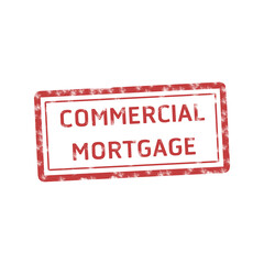 Grunge rubber stamp with text Commercial Mortgage,illustration