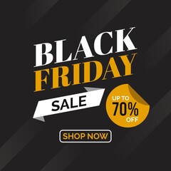 Abstract Black Friday square sale banner
