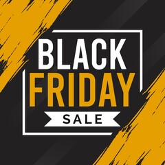 Abstract Black Friday square sale banner