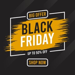 Abstract Black Friday square sale banner